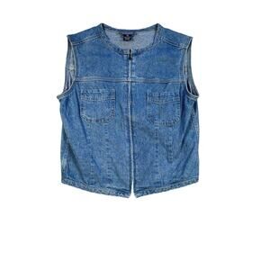 Denim Sleeveless Crop Top